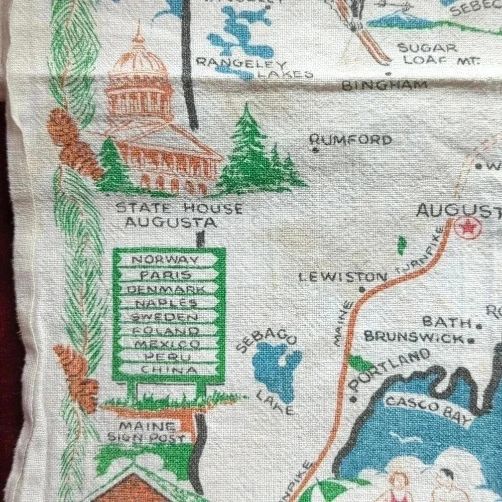 Retro  Maine Tea Towel - Picture 7 of 9